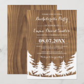 Invitations du Forest Bachelorette Party (Devant / Derrière)