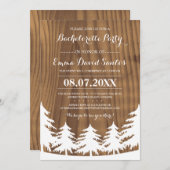 Invitations du Forest Bachelorette Party (Devant / Derrière)
