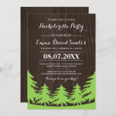 Invitations du Forest Bachelorette Party (Devant / Derrière)