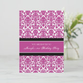 Invitations du Fuchsia Damask 21e anniversaire (Debout devant)