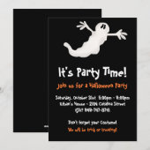 Invitations du Ghost Halloween Party (Devant / Derrière)