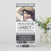 Invitations du Gray and Black Soccer Graduer Party (Debout devant)