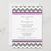 Invitations du Gray Plum Chevron (Devant)