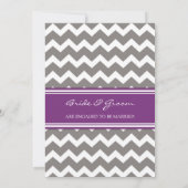 Invitations du Gray Plum Chevron (Dos)