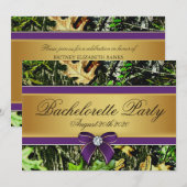 Invitations du groupe Camo Bachelorette (Devant / Derrière)