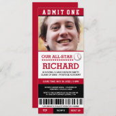 Invitations du groupe de baseball Graduation Party (Devant / Derrière)