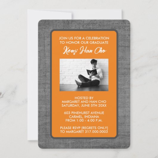 Invitations du groupe de diplômés [Orange] (Devant)