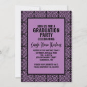 Invitations du groupe de diplômés [pourpre] (Dos)