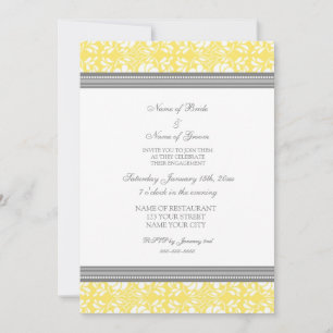 Invitations du groupe de fiançailles Lemon Grey Da