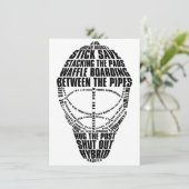 Invitations du groupe de hockey Goalie Mask (Debout devant)