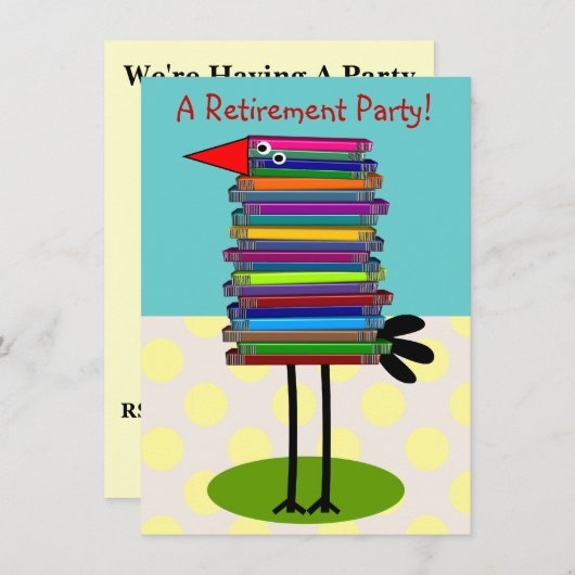 Invitations du groupe de retraite des enseignants (Devant / Derrière)