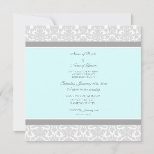 Invitations du groupe d'engagement Blue Grey Damas (Devant)