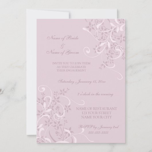 Invitations du groupe d'engagement floral pourpre (Devant)