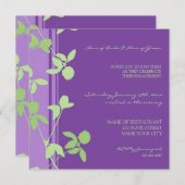 Invitations du groupe d'engagement floral vert pou (Devant / Derrière)