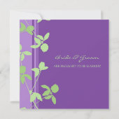 Invitations du groupe d'engagement floral vert pou (Dos)