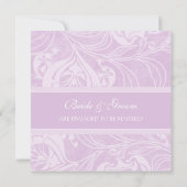 Invitations du groupe d'engagement Lavender Swirl (Dos)