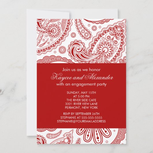 Invitations du groupe d'engagement moderne Red Pai (Devant)