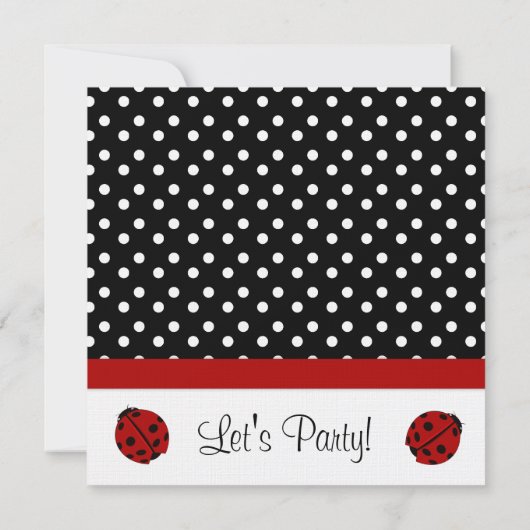 Invitations du groupe Ladybug (Dos)