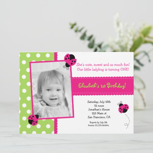 Invitations du groupe Ladybug BIrthday (Debout devant)