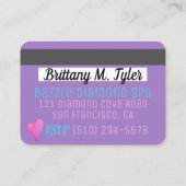 Invitations du groupe Spa VIP Rainbow Unicorn (Dos)