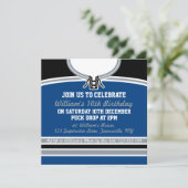 Invitations du Hockey Jersey à thème Modèle, Bleu (Debout devant)