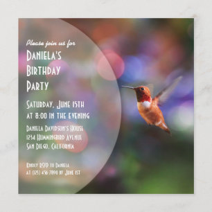 Invitations du Hummingbird Party