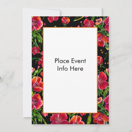 Invitations du jardin de pavot (Devant)