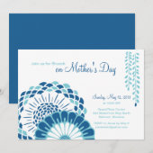 Invitations du jour de la maman bleue 5x7 (Devant / Derrière)