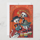 Invitations du Jour des Skeletons Morts El Mariach (Dos)