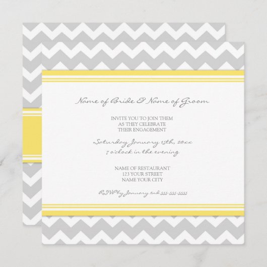 Invitations du Joyeux Joyeux Chevron (Devant / Derrière)