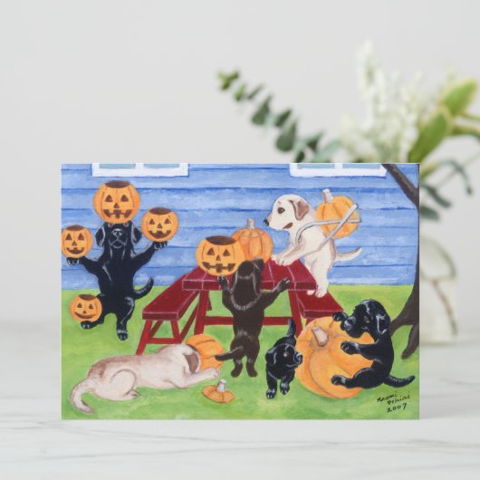 Invitations du Labradors Halloween Party (Debout devant)