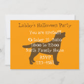 Invitations du Labradors Halloween Party (Dos)