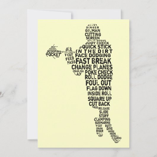 Invitations du Lacrosse Player (Devant)