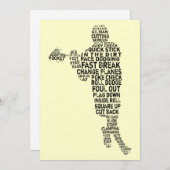 Invitations du Lacrosse Player (Devant / Derrière)