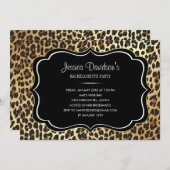 Invitations du Leopard Bachelorette Party (Devant / Derrière)