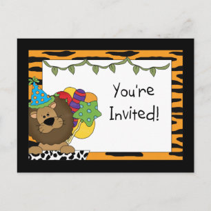Invitations du Lion Birthday Party