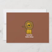 Invitations du Lion Jungle Anniversaire (Dos)
