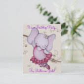 Invitations du Little Dancing Ballerina Elephant P (Debout devant)