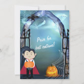Invitations du Little Vampire Dracula Halloween Pa (Dos)