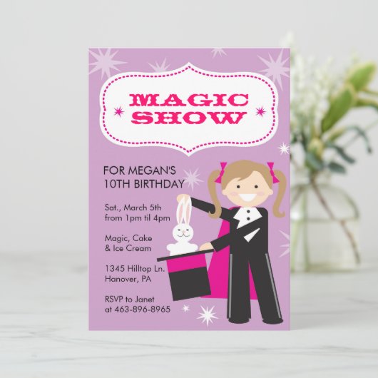 Invitations du Magic Show Party (Debout devant)