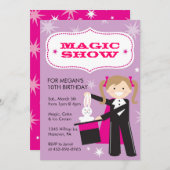 Invitations du Magic Show Party (Devant / Derrière)