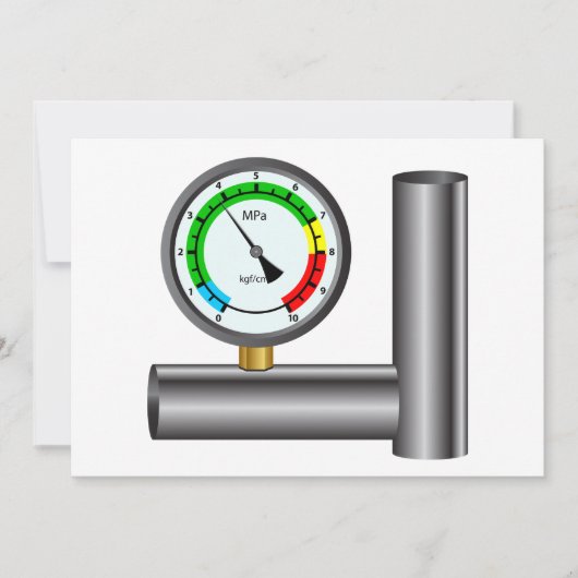 Invitations du manomètre à gaz (Devant)