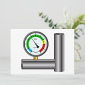 Invitations du manomètre à gaz (Debout devant)