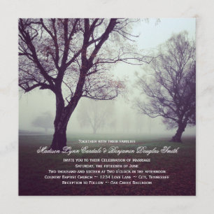 Invitations du Mariage campagnard des chênes mysti