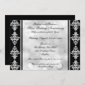 Invitations du Mariage d'anniversaire d'argent per (Devant / Derrière)