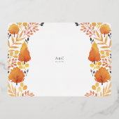 Invitations du Mariage de automne de la forêt d'au (Verso)