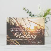 Invitations du Mariage de automne Sunset du champ  (Debout devant)