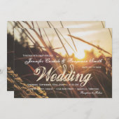 Invitations du Mariage de automne Sunset du champ  (Devant / Derrière)