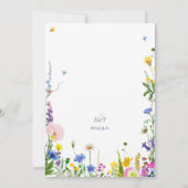 Invitations du mariage fleur sauvage (Dos)