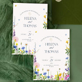 Invitations du mariage fleur sauvage